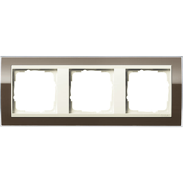 Gira Abdeckrahmen 3fach klar braun 0213761